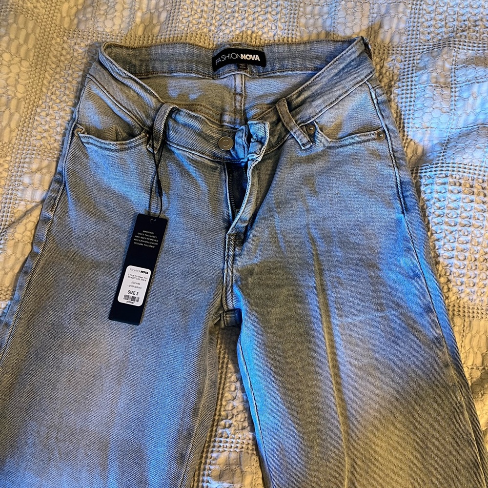 Fashion Nova Sky Blue Skinny Jeans
